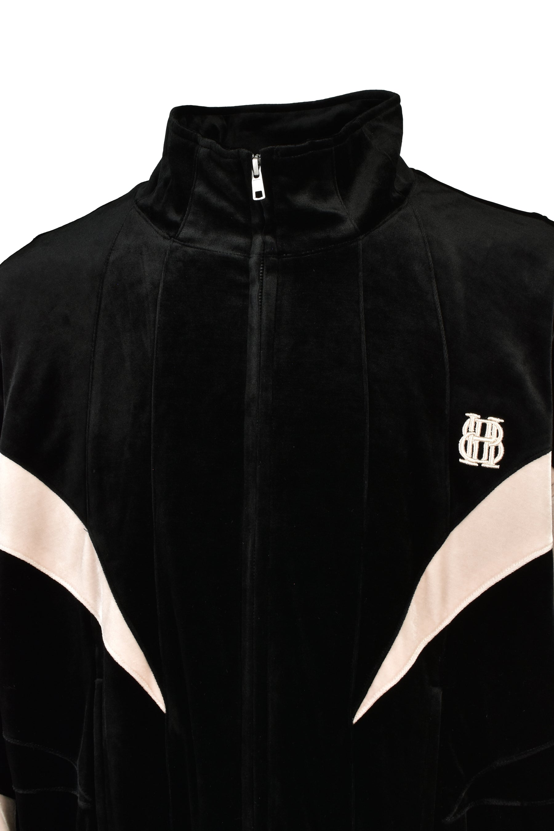 VELOUR WARM UP JACKET / BLK