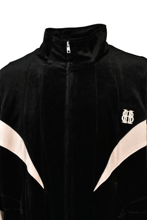 VELOUR WARM UP JACKET / BLK