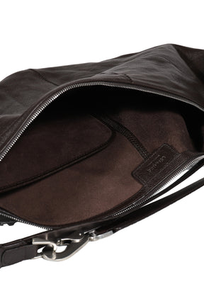 LARGE QUIVER CLIP BAG / DARK CHOCOLATE