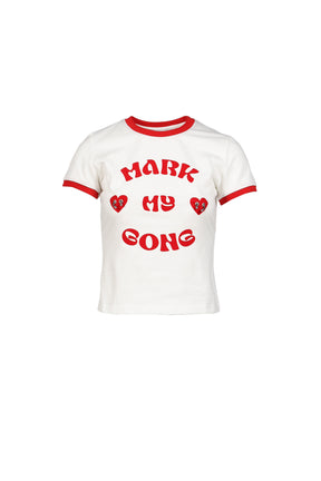 MARK MY GONG PRINTED T-SHIRT / WHT