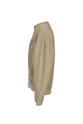 ZIP UP CREW / GRN SAGE WASHED GRN,SAGE WASHED GRY