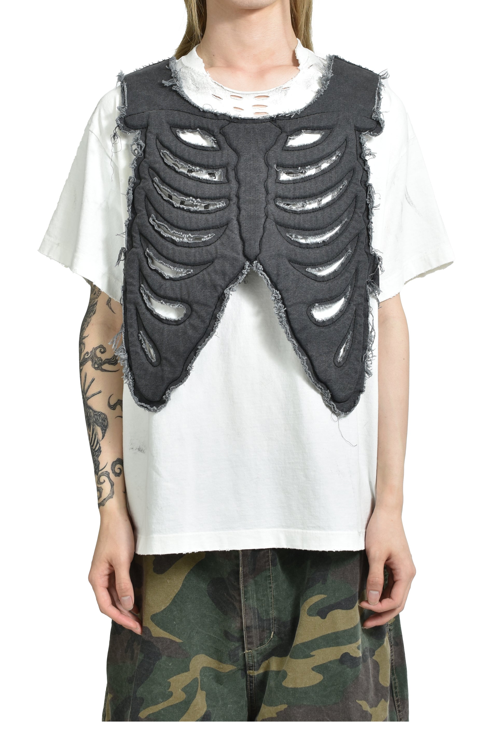 SKELETON VEST / BLK