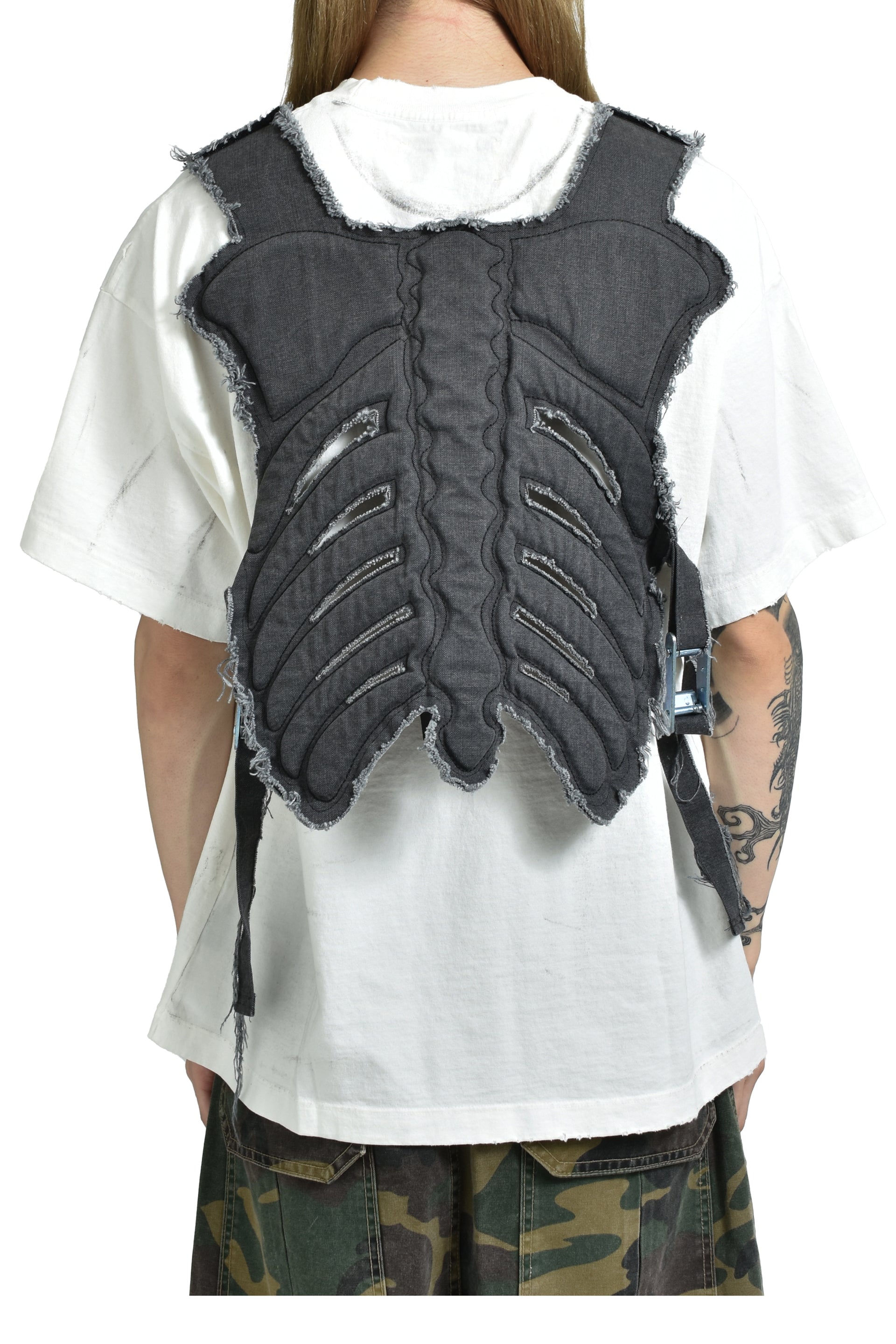 SKELETON VEST / BLK