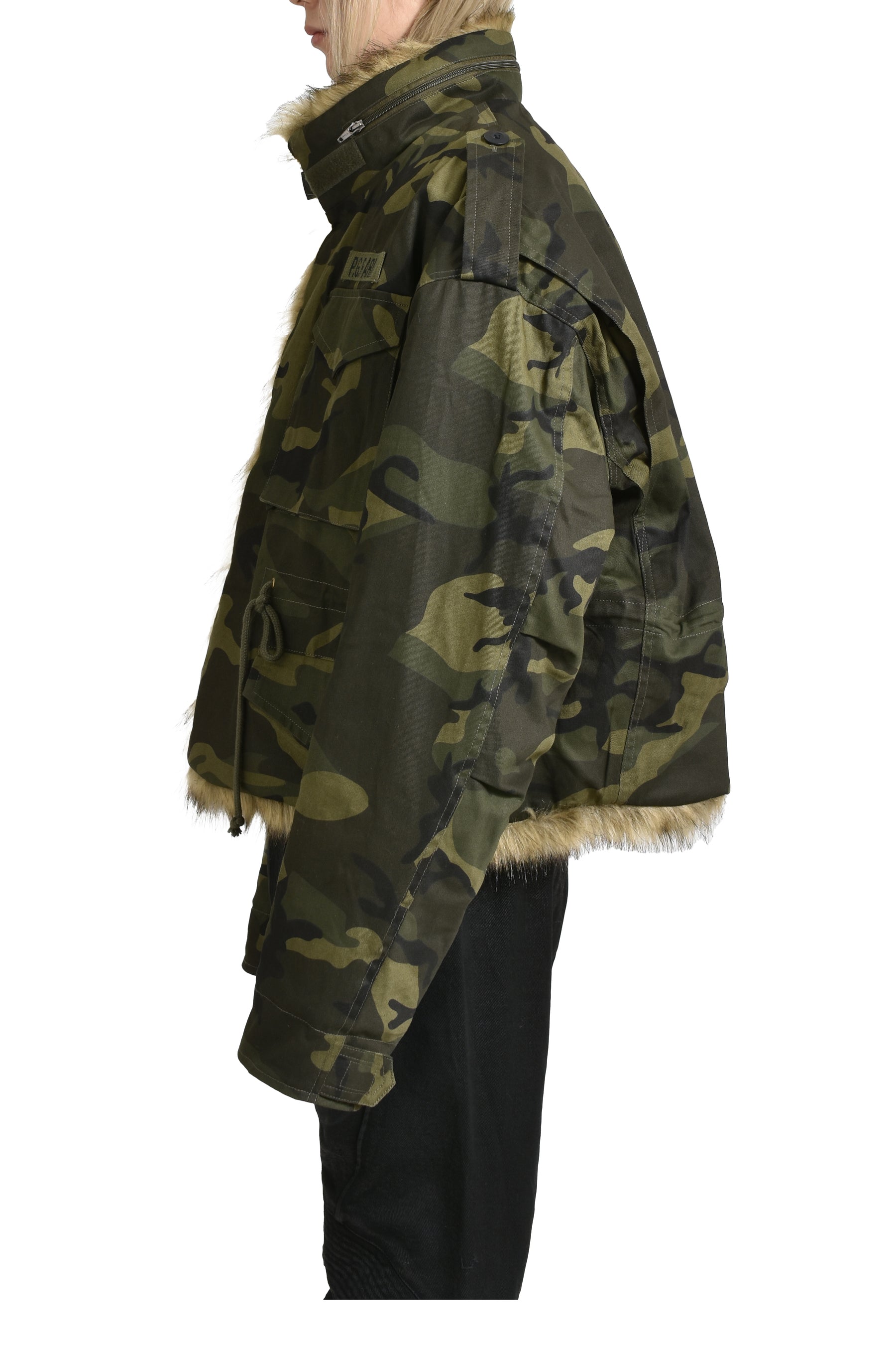 FUR MILITARY FIELD JACKET / CAMO