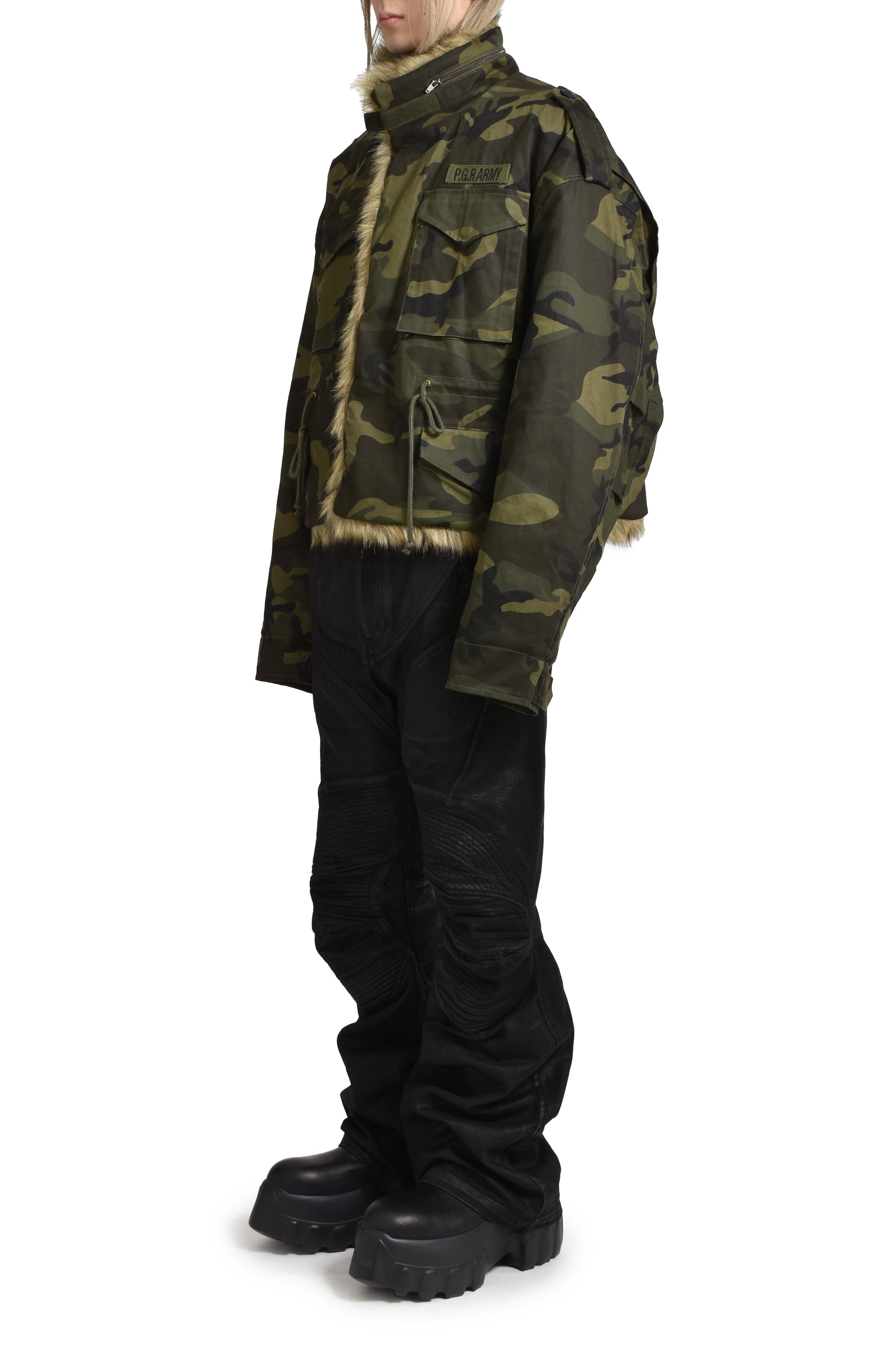 FUR MILITARY FIELD JACKET / CAMO