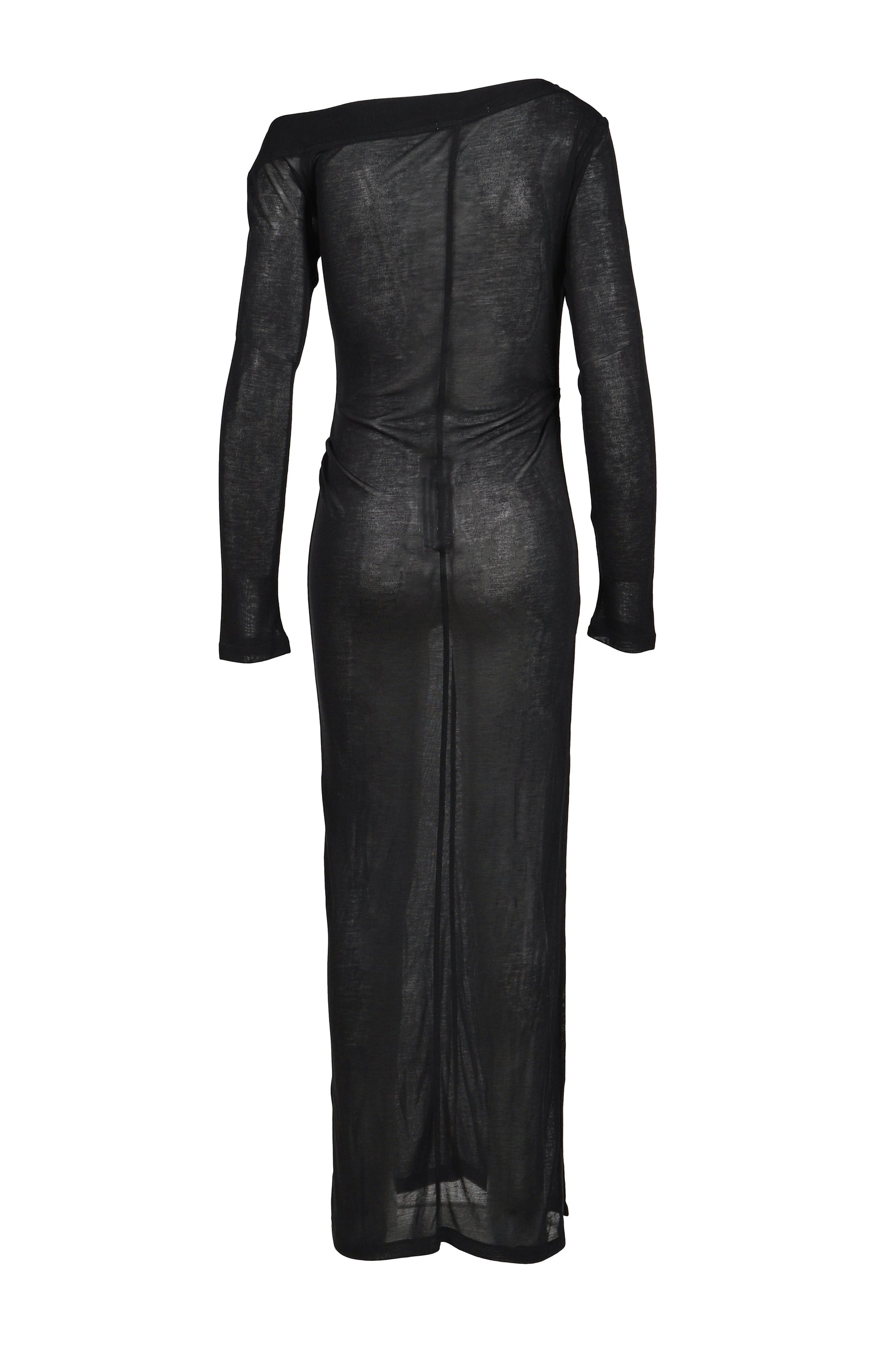 SLICK OFF SHOULDER DRESS / BLK