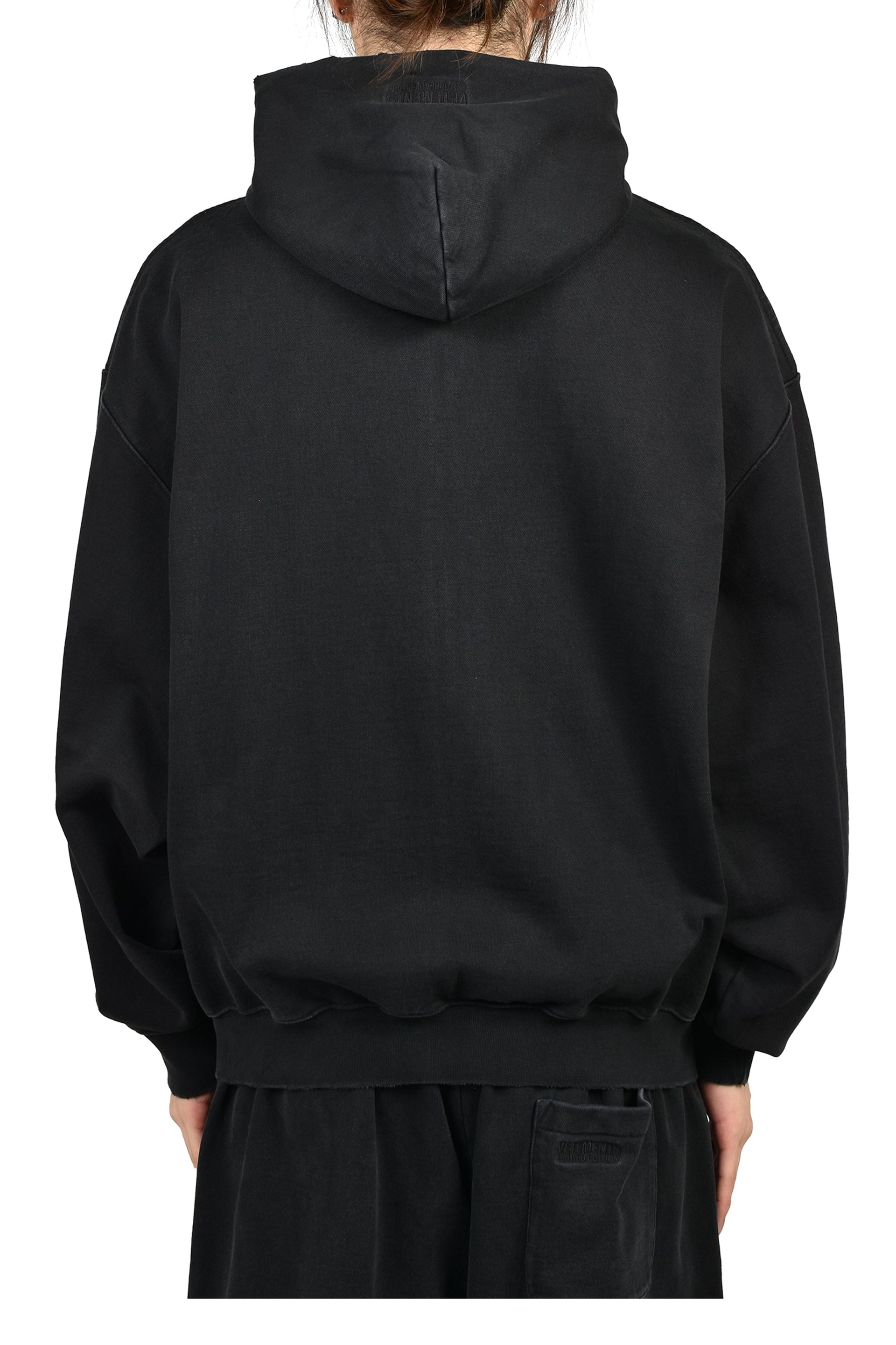 VETEMENTSXMOTORHEAD DOUBLE GRAPHIC ZIP-UP HOODIE / WASHED BLK