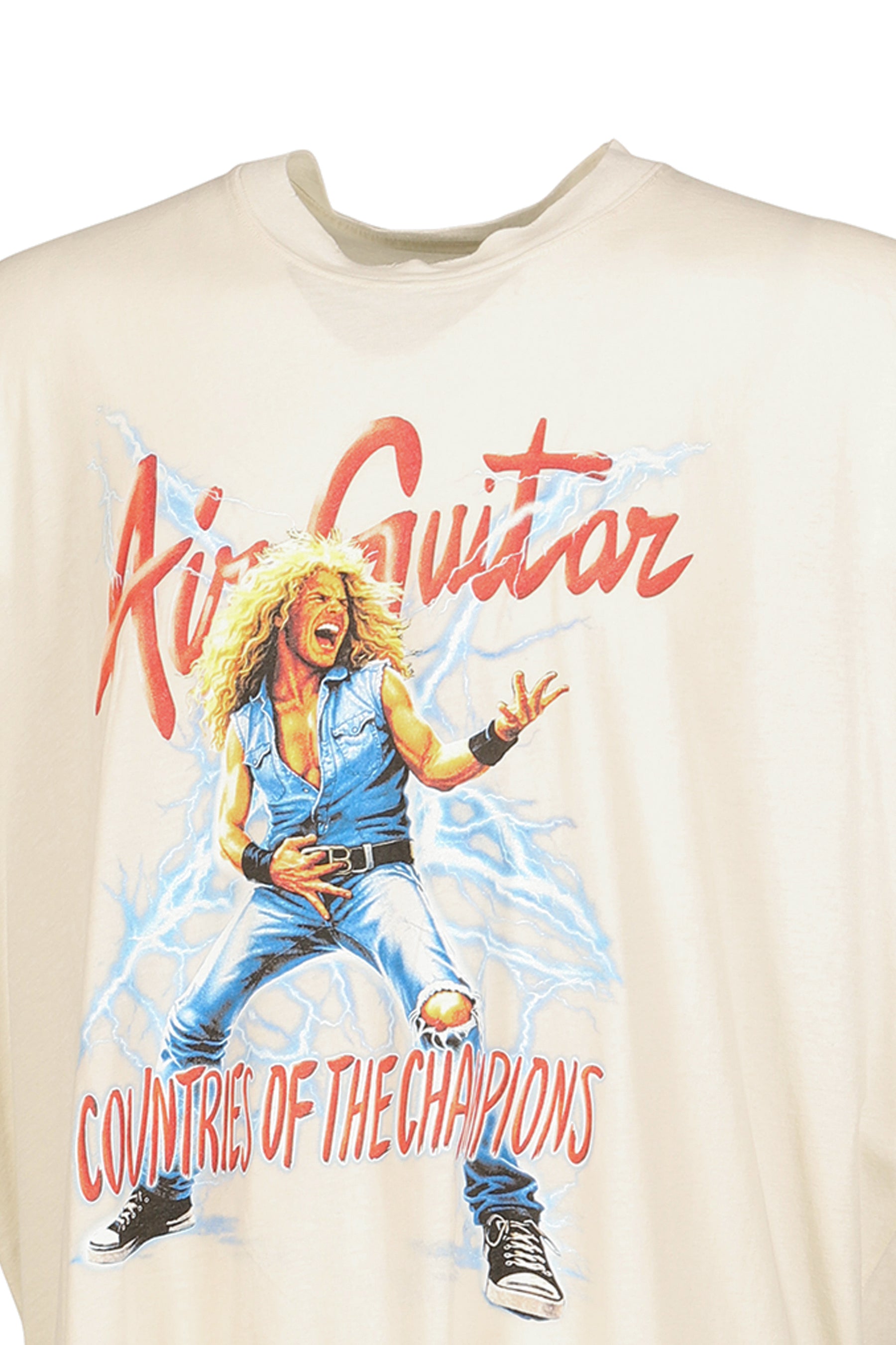 AIR BAND SLEEVELESS T-SHIRT / WHT/RED