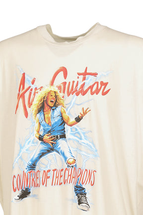 AIR BAND SLEEVELESS T-SHIRT / WHT/RED