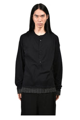 LAS RELAX FIT BOXY SERAFINO W/ CONTRAST EDGE MONOGRAM EMBROIDERY / BLK