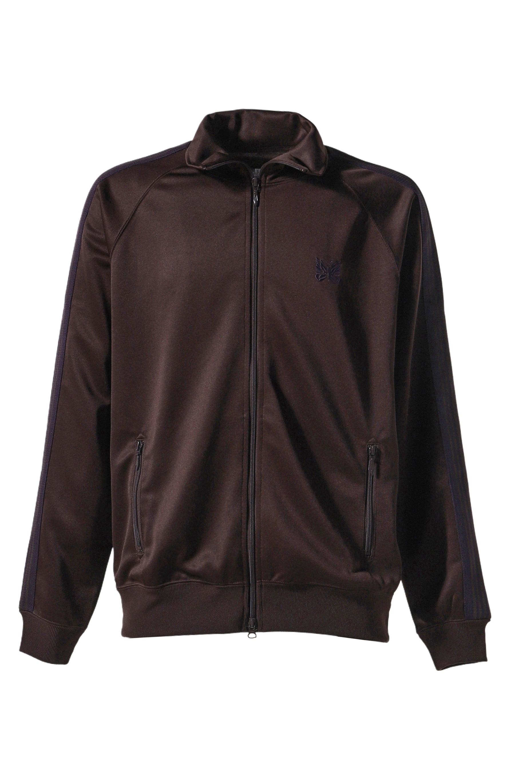 TRACK JACKET - POLY SMOOTH / DK.BRW