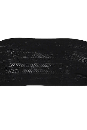 PURPLE VELVETS BOW BLACK LACE OVERSLEEVES / BLK PUR