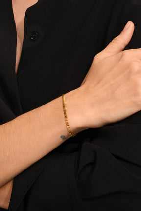 CURB BRACELET M GOLD / GLD