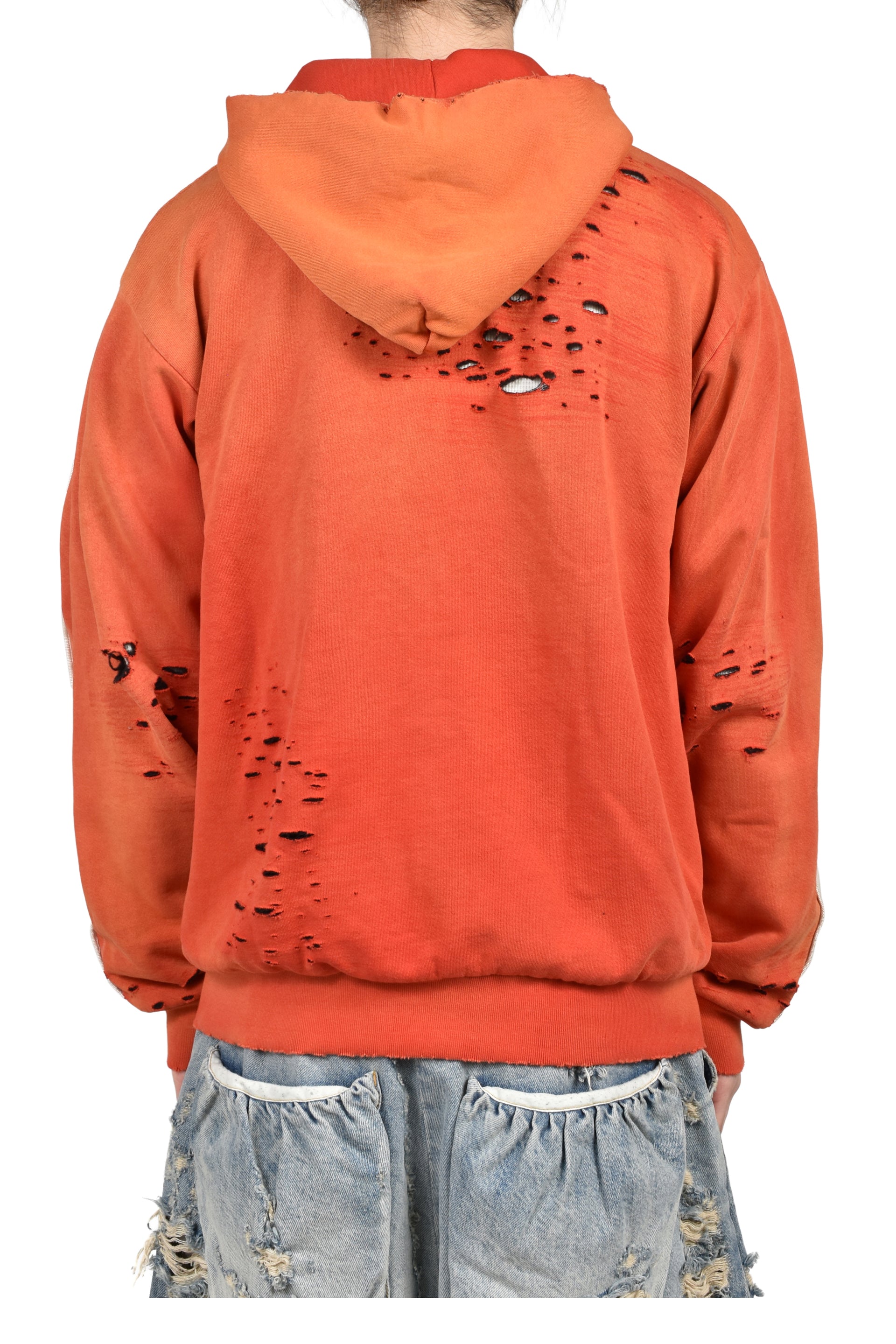 APOCRYPHA PIOUS ZIP HOODIE / ORANGE
