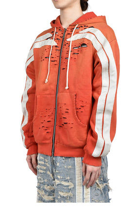 APOCRYPHA PIOUS ZIP HOODIE / ORANGE