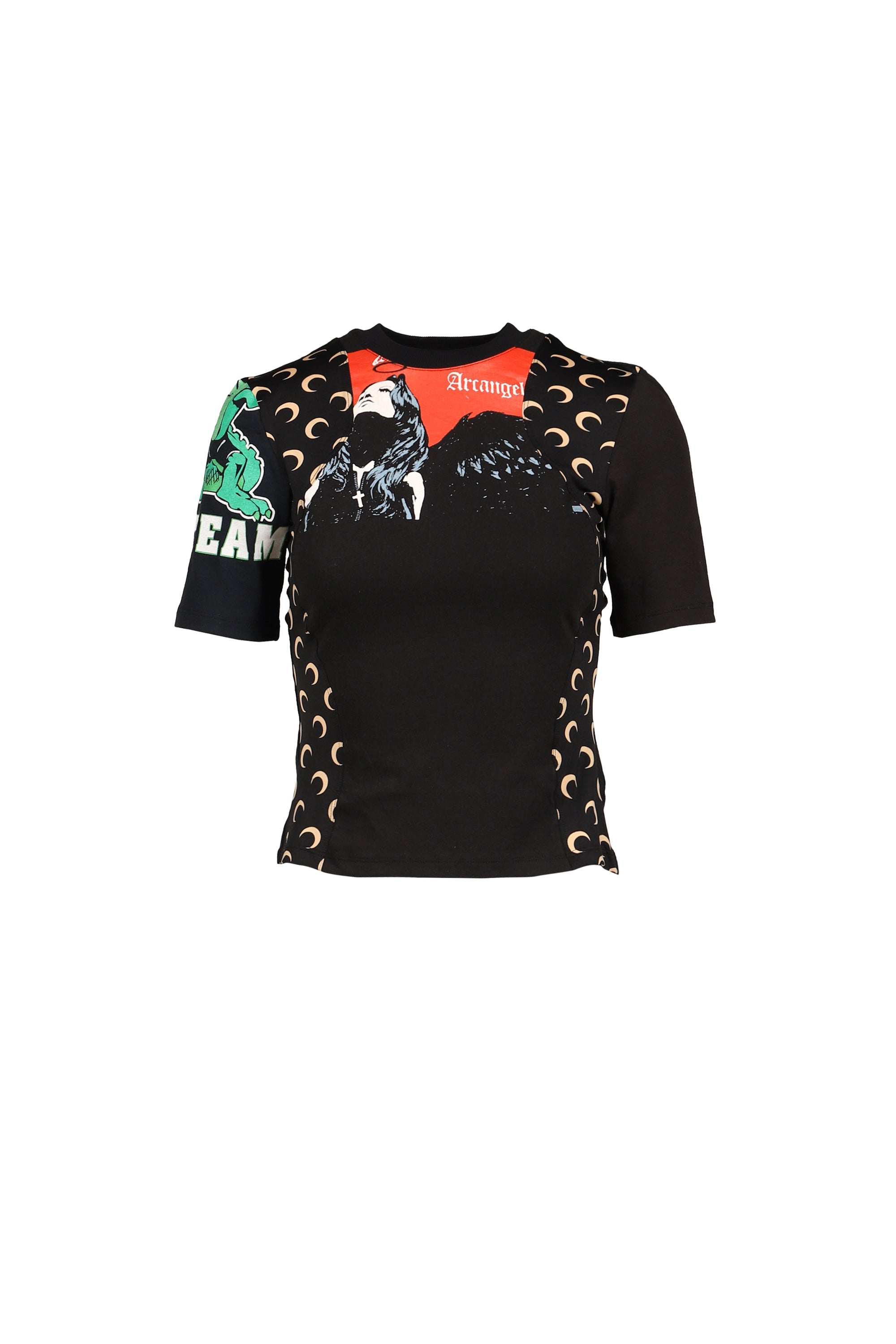 Marine Serre マリーンセル SS26UPC JERSEY SS BABY FIT T-SHIRT / BLK