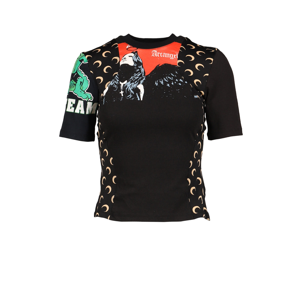 Marine Serre マリーンセル SS26UPC JERSEY SS BABY FIT T-SHIRT / BLK