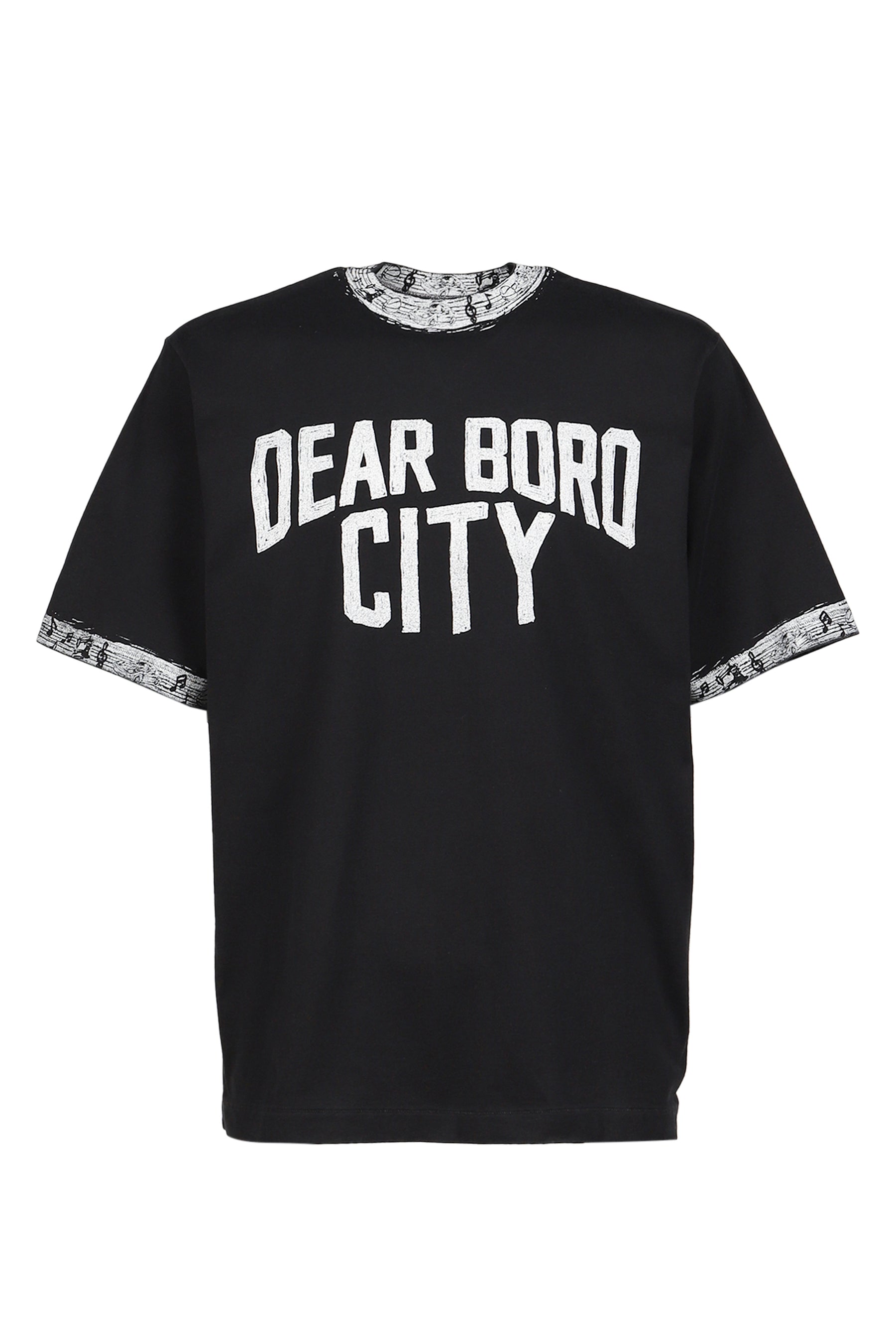 DEAR BORO INDIGO RINGER TEE / BLK