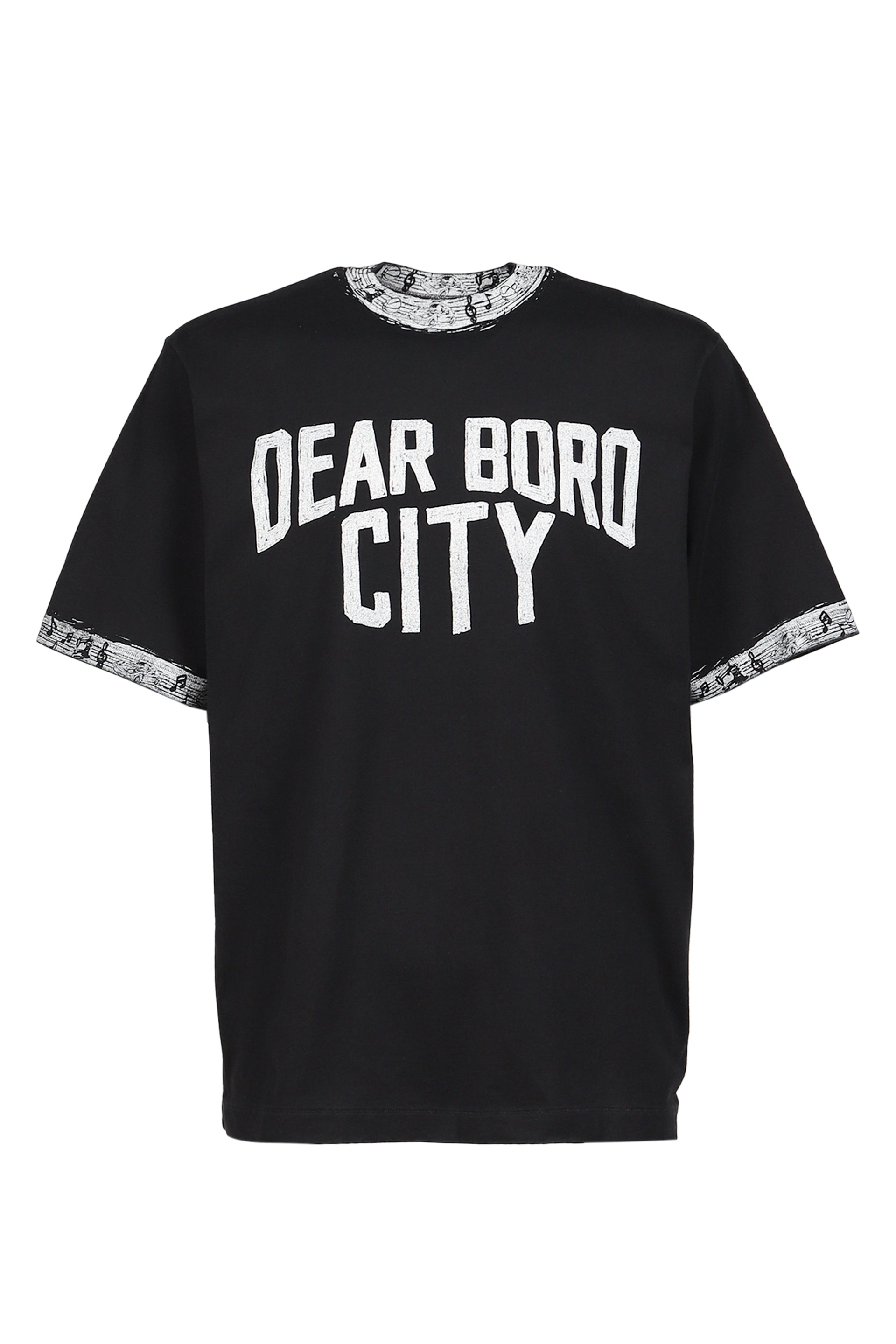 DEAR BORO INDIGO RINGER TEE / BLK