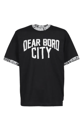 DEAR BORO INDIGO RINGER TEE / BLK