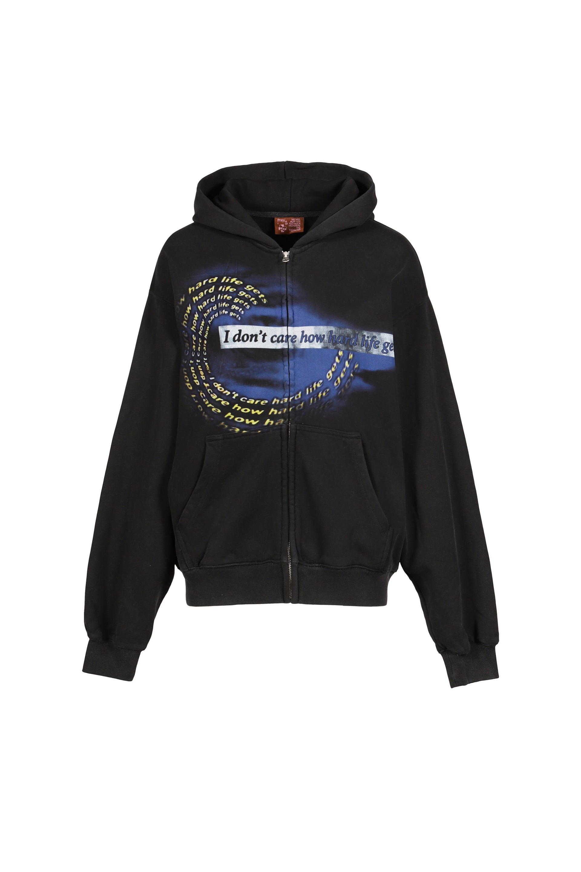 I DON'T CARE HOW HARD LIFE GETS HOODIE / BLK