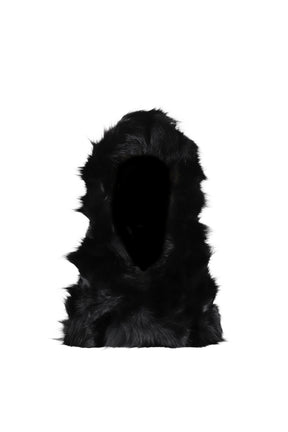 FUR HOOD / BLK