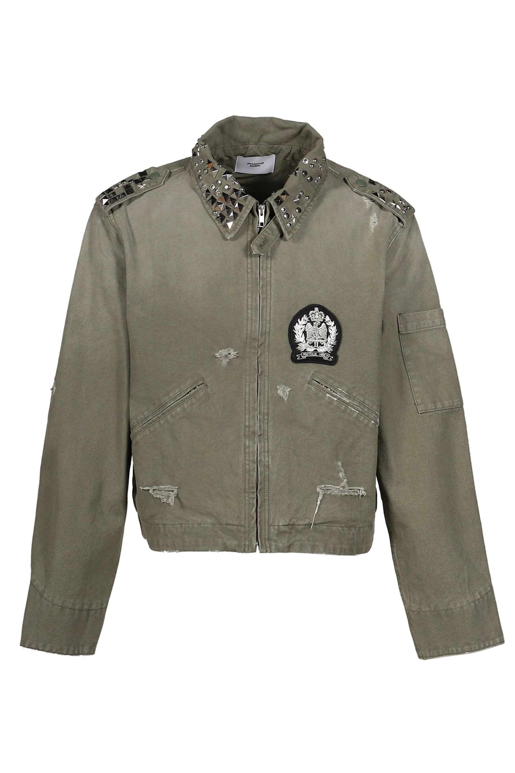 STUDDED WORK JACKET / KHA