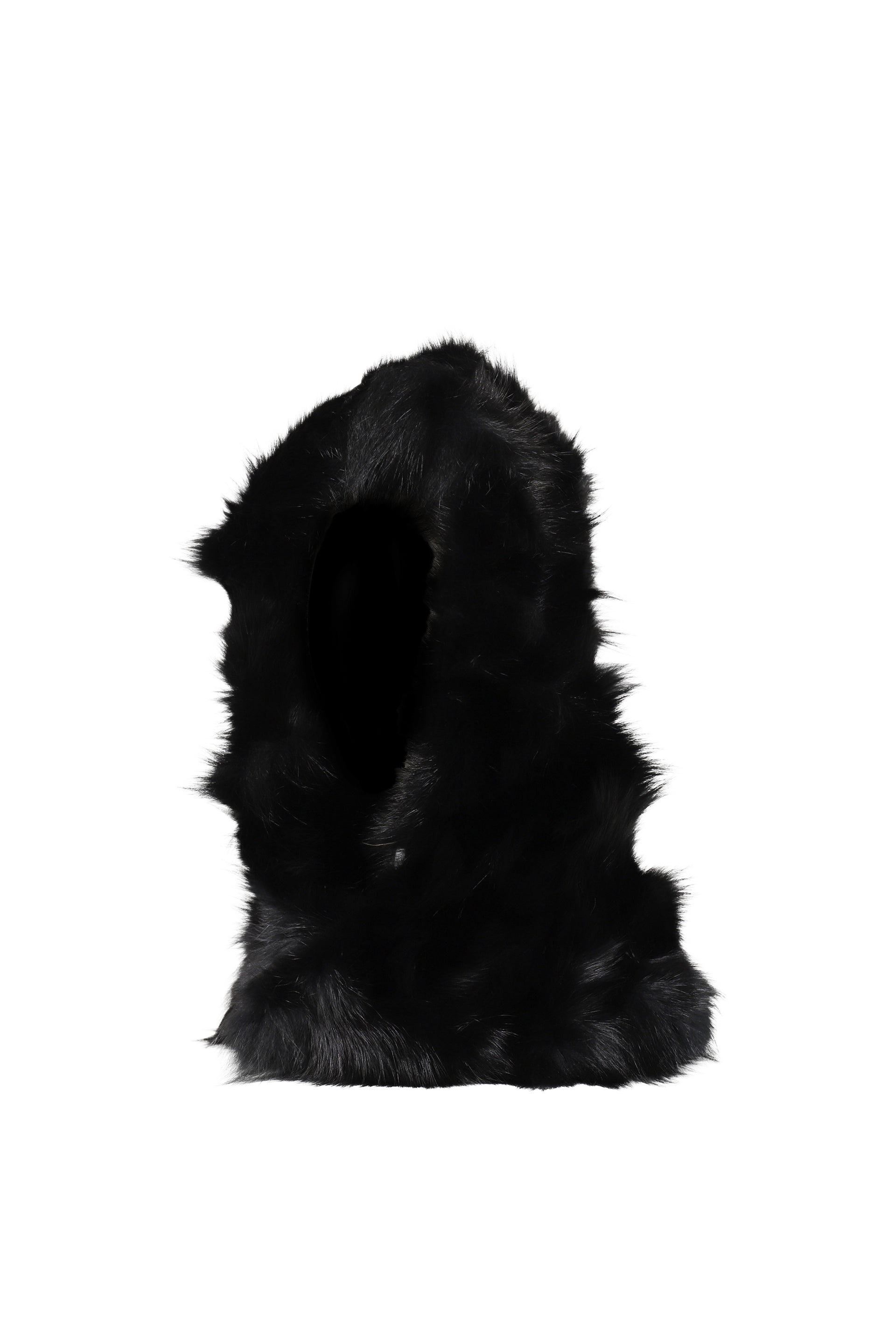 FUR HOOD / BLK