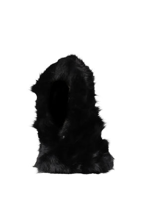 FUR HOOD / BLK