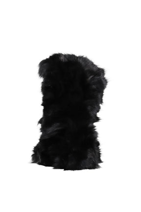 FUR HOOD / BLK