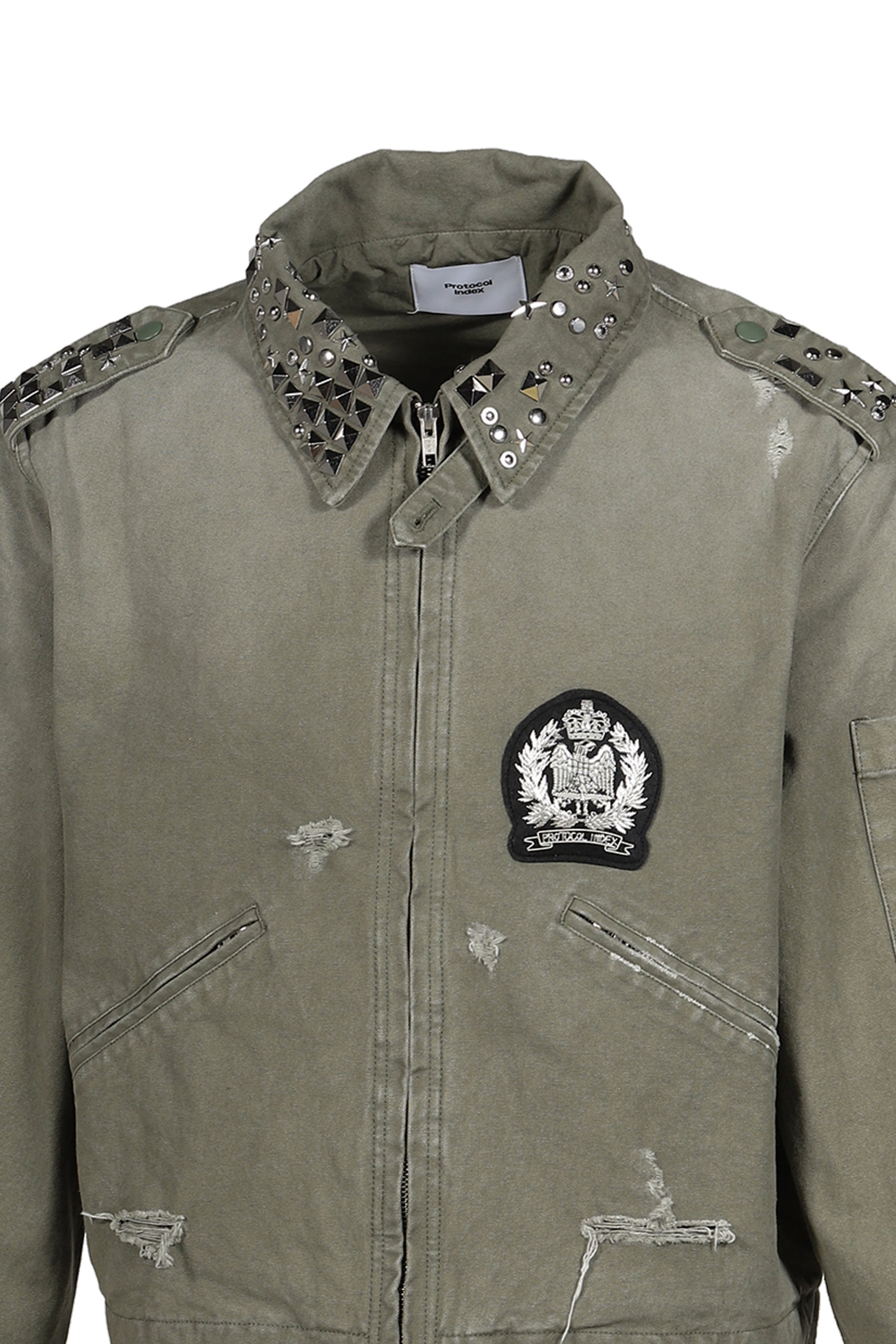 STUDDED WORK JACKET / KHA