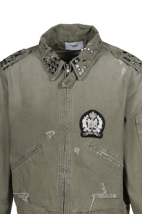 STUDDED WORK JACKET / KHA