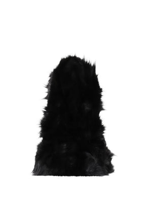 FUR HOOD / BLK