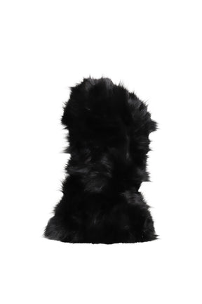 FUR HOOD / BLK
