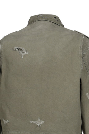 STUDDED WORK JACKET / KHA