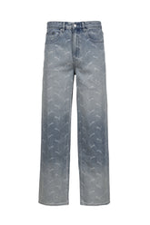 LASER MONOGRAM DENIM / FADED DENIM-AOP