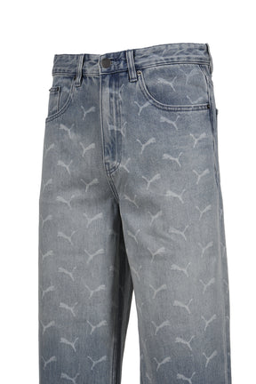 LASER MONOGRAM DENIM / FADED DENIM-AOP