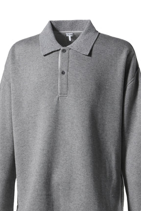 POLO SWEATSHIRT / LEAD GRY