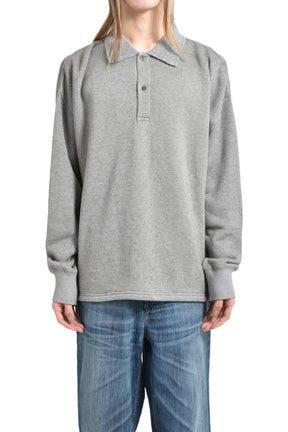 POLO SWEATSHIRT / LEAD GRY