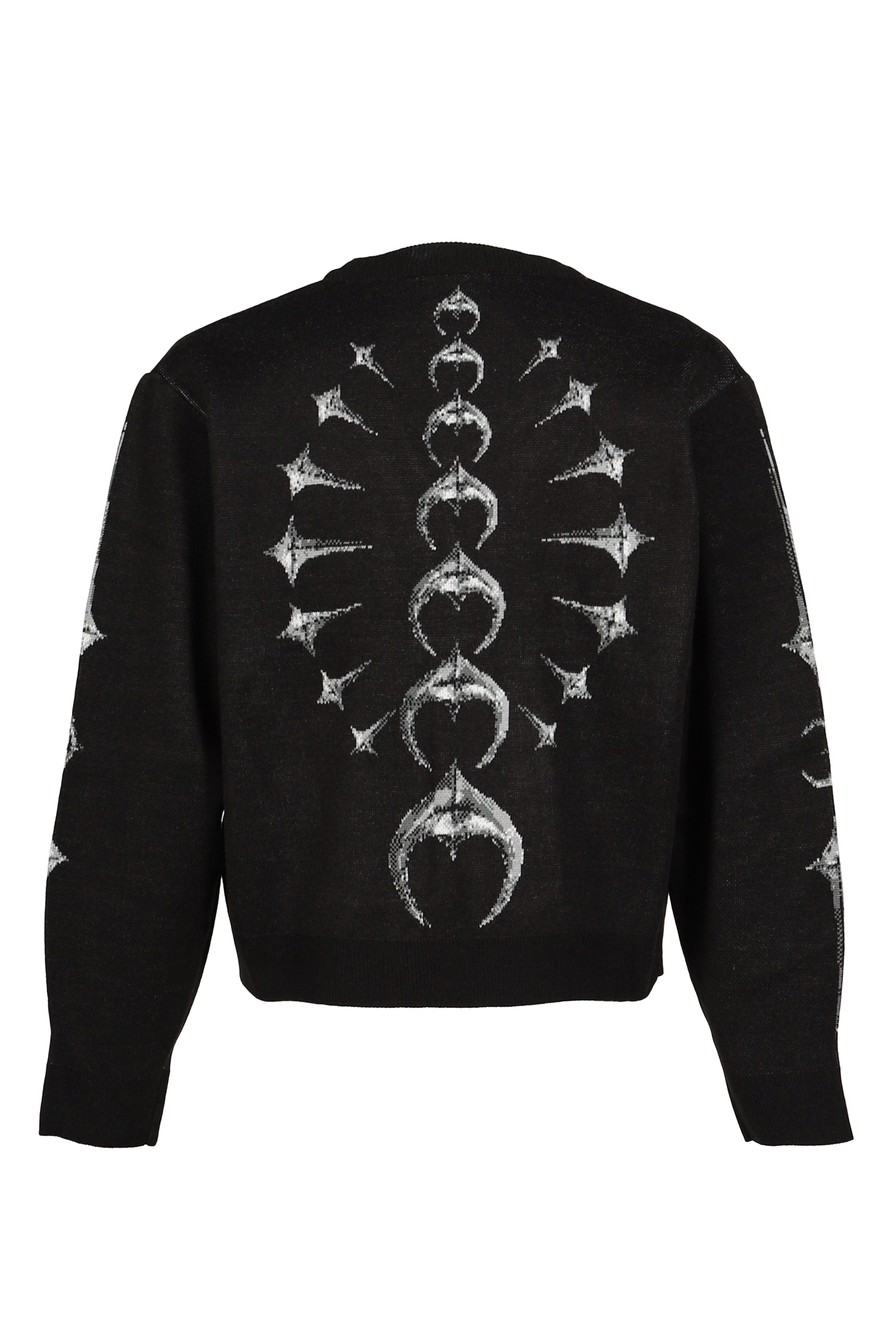 TC BONE KNIT CARDIGAN / BLK