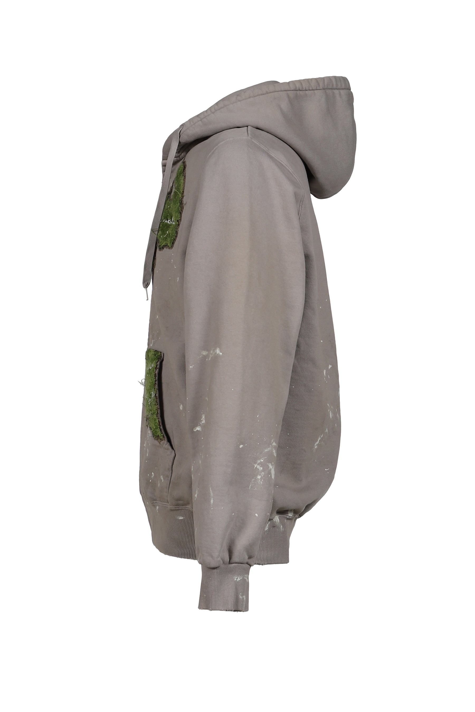 MOSS-GROWN EMBROIDERY HOODIE / GRY