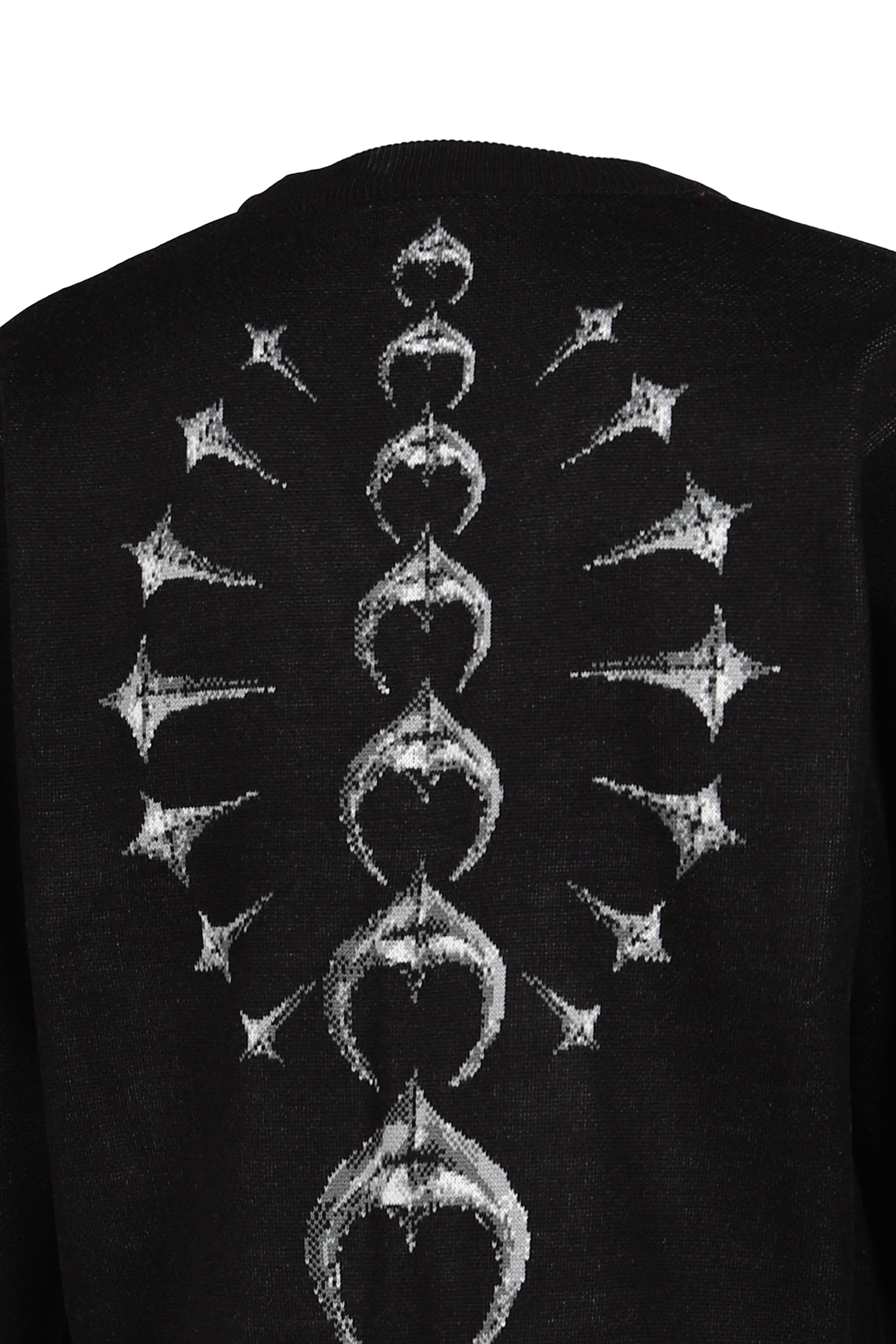 TC BONE KNIT CARDIGAN / BLK