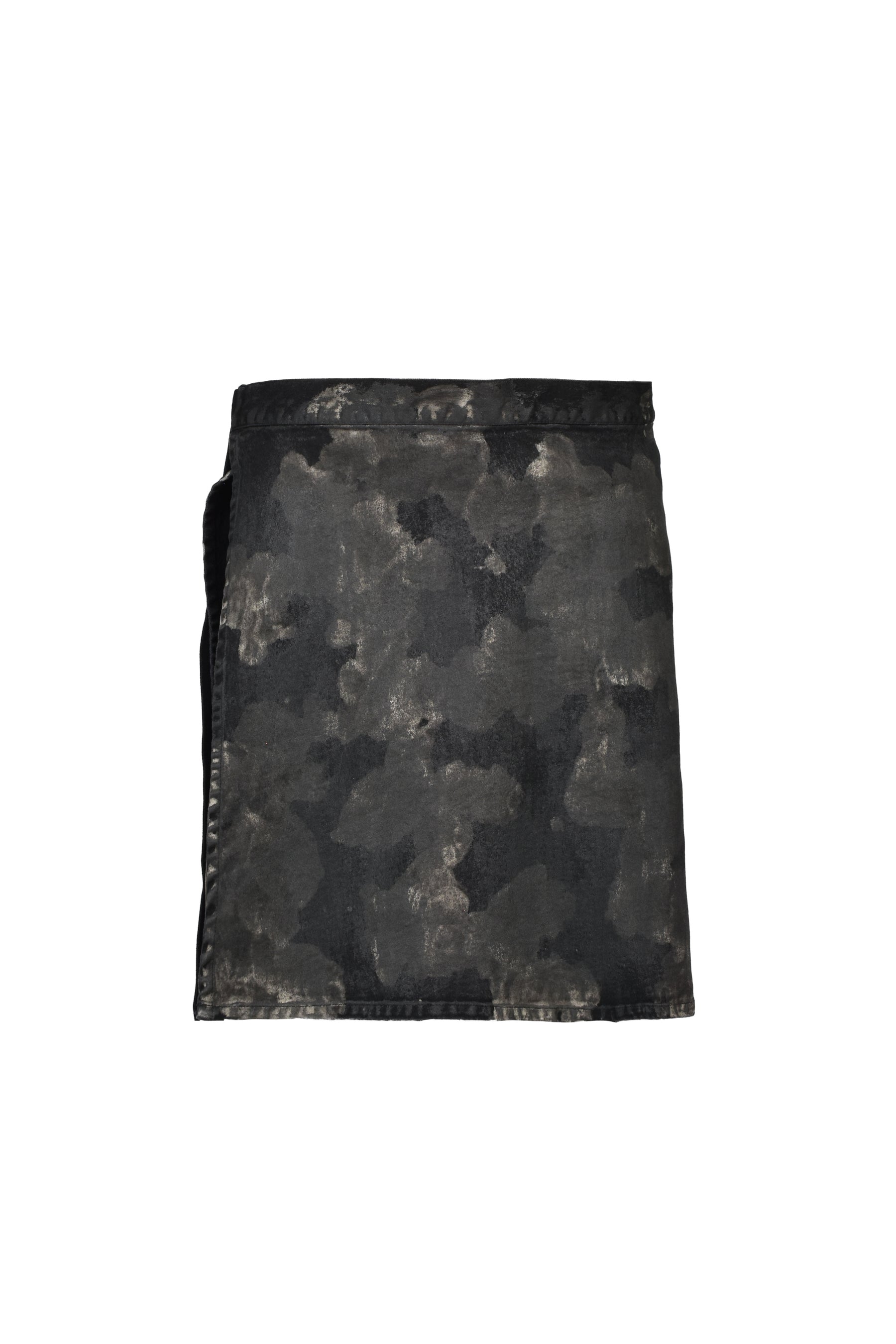 RUSTY WAXED WRAP SKIRT / RUSTY BLK