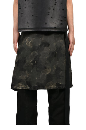 RUSTY WAXED WRAP SKIRT / RUSTY BLK