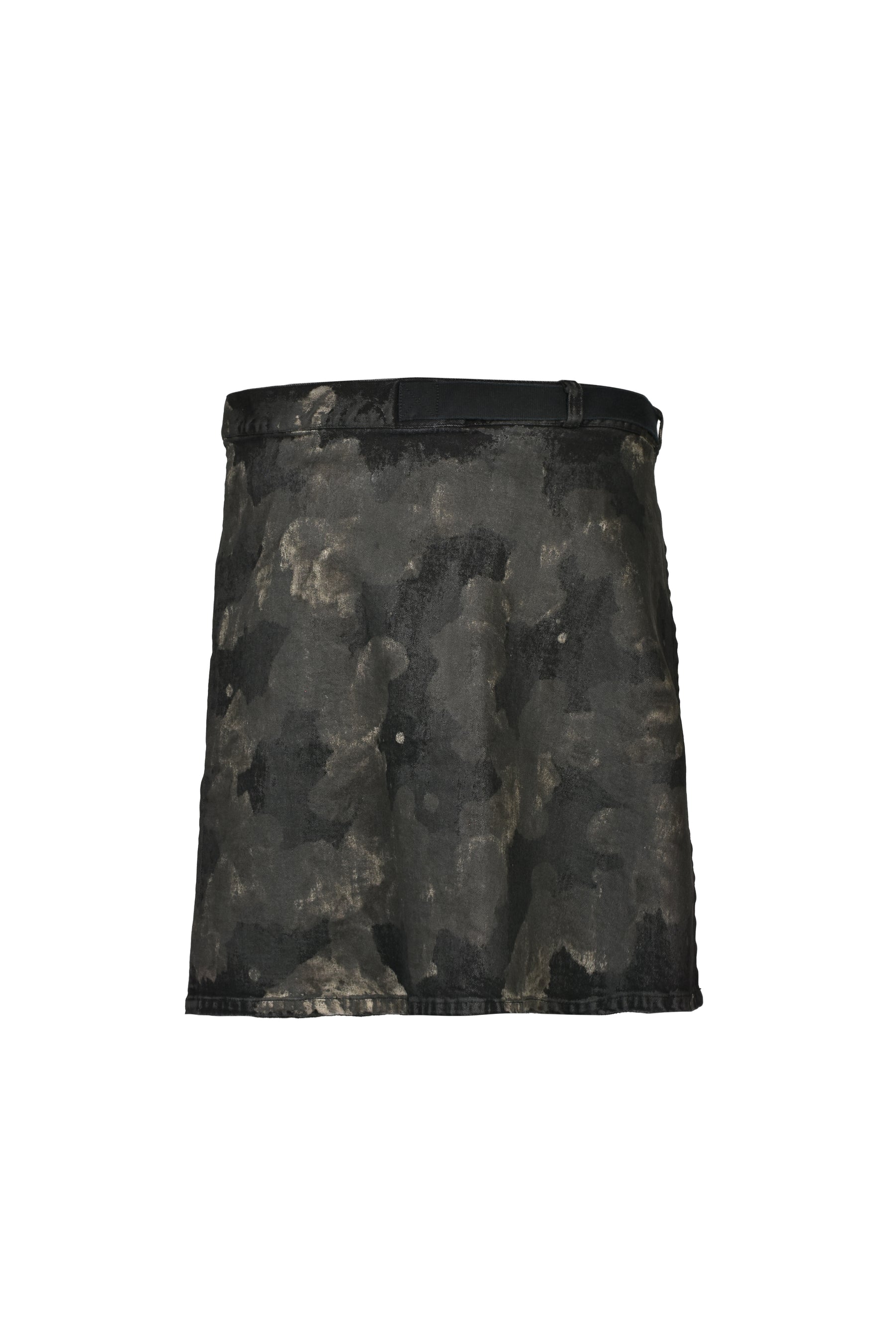 RUSTY WAXED WRAP SKIRT / RUSTY BLK