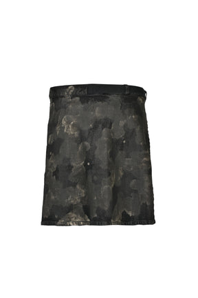 RUSTY WAXED WRAP SKIRT / RUSTY BLK