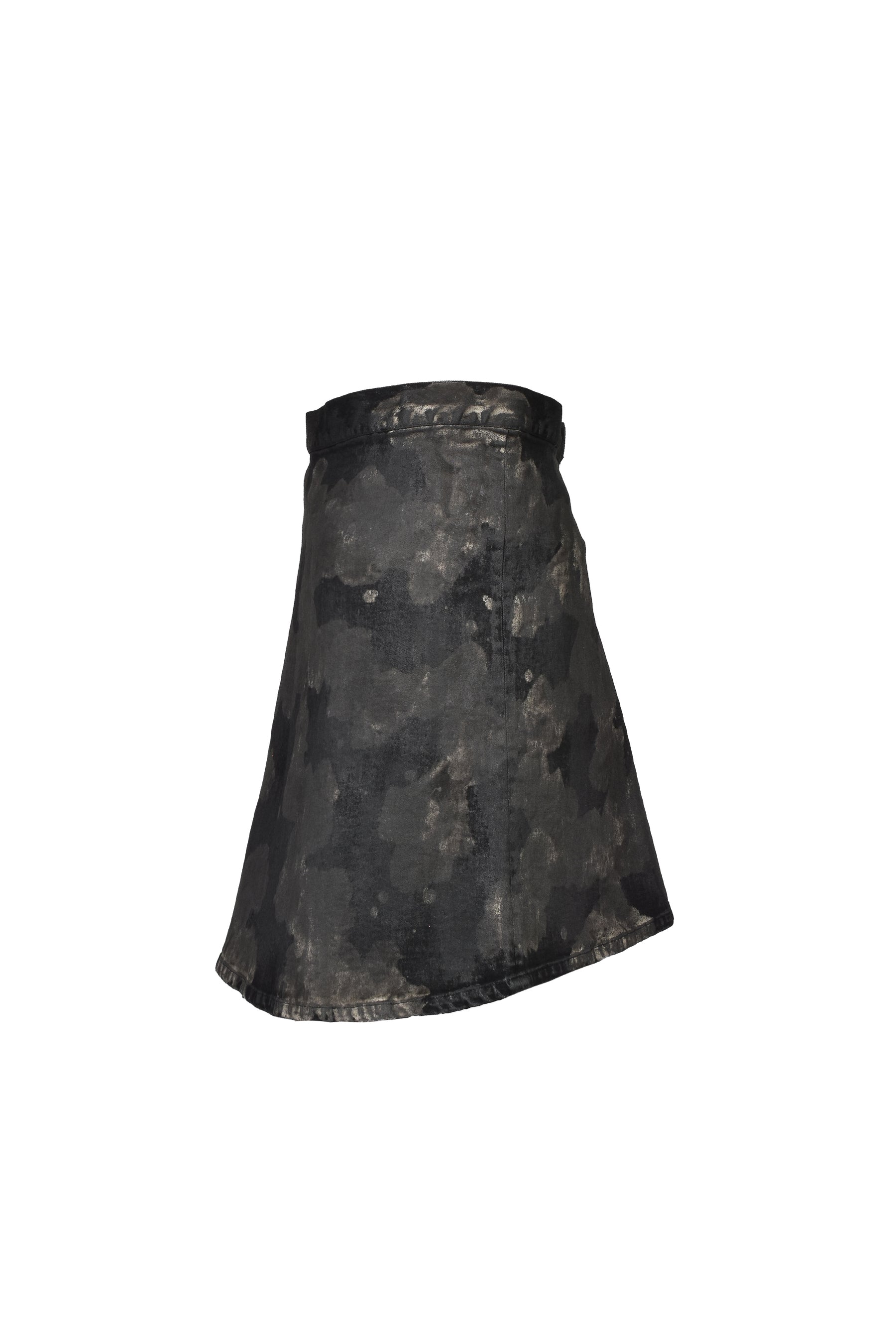 RUSTY WAXED WRAP SKIRT / RUSTY BLK