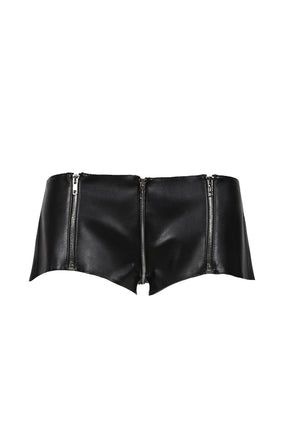 ZIP MICRO SHORTS IN / BLK