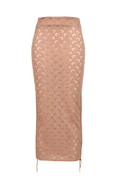 MOON DEVORE SKIRT / LIGHT PNK