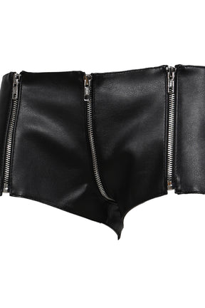 ZIP MICRO SHORTS IN / BLK